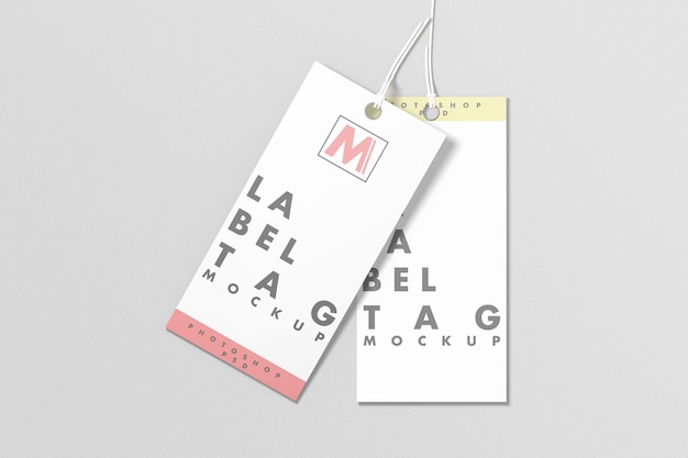 two fashion label tag mockup
