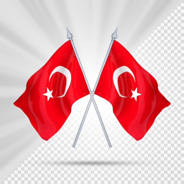 PSD 2 つのフラグ トルコ