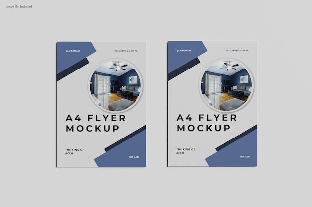 Two flyers for a4 flyer mockup