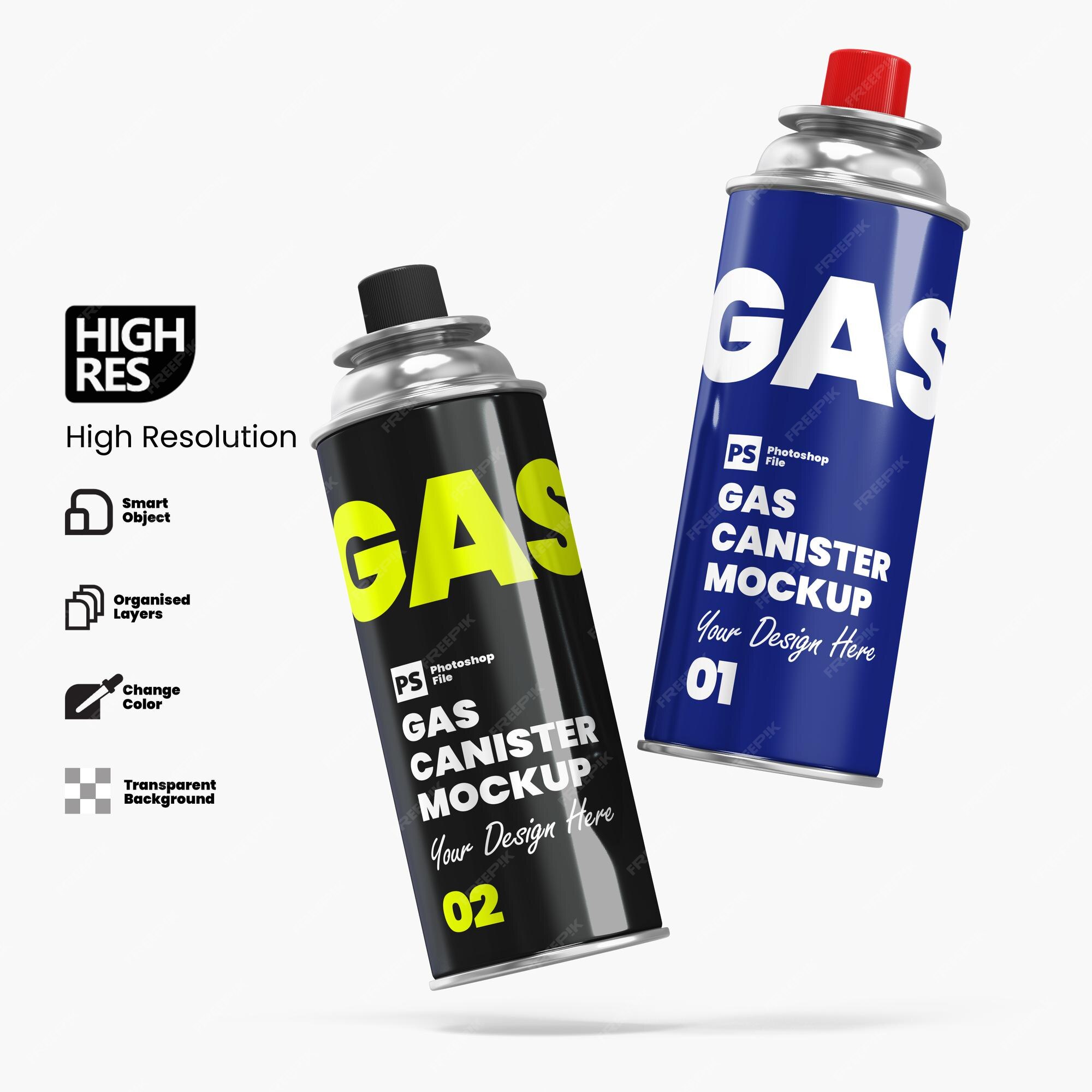 Premium PSD Two gas canister mockup