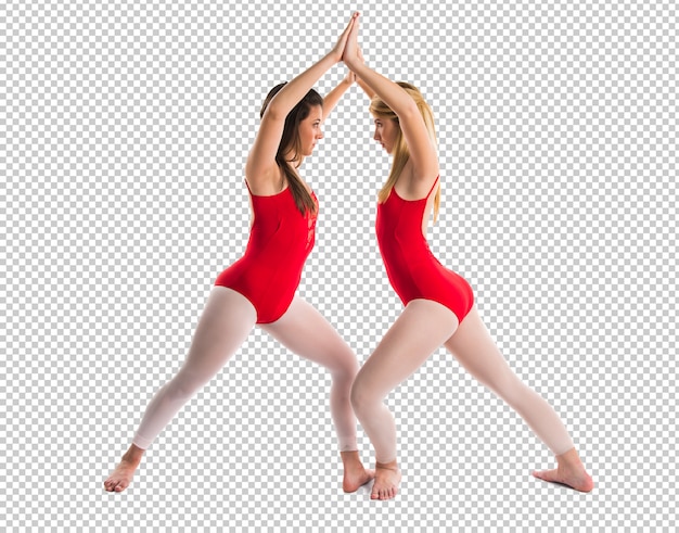 PSD two girls dancing ballet