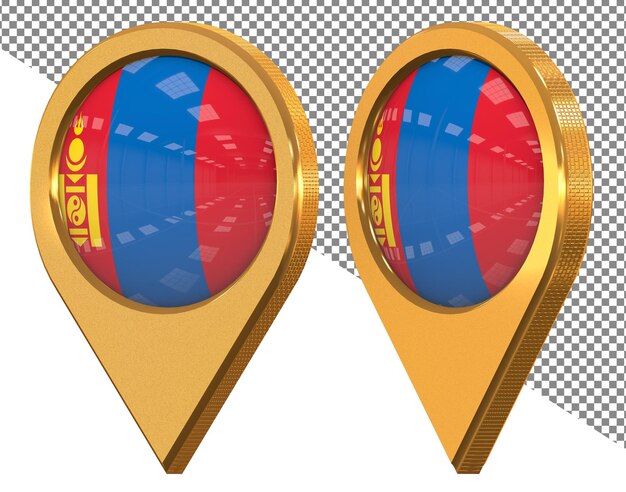 two gold rings with the word mac on them