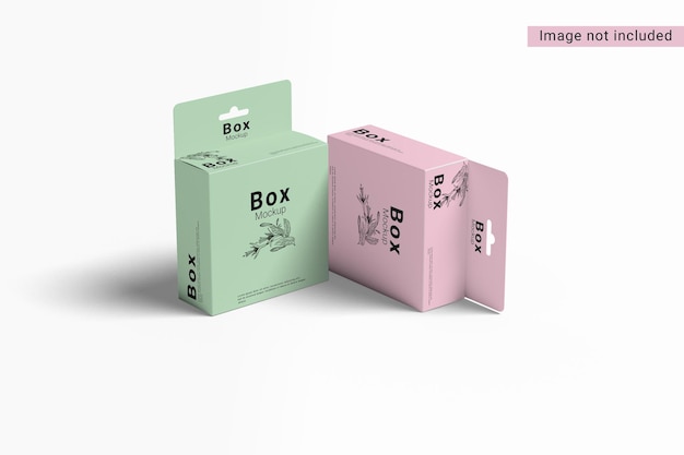 Two hanging box mockup