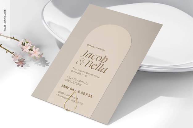 Two Layers Celebration Card Mockup