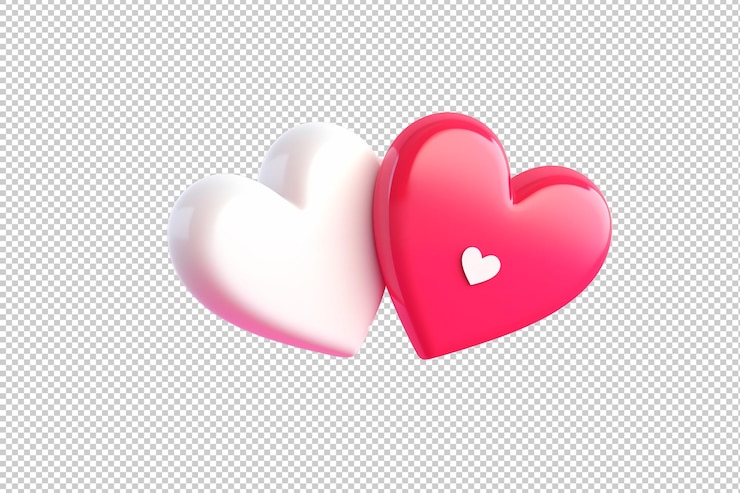 PSD two lovely hearts