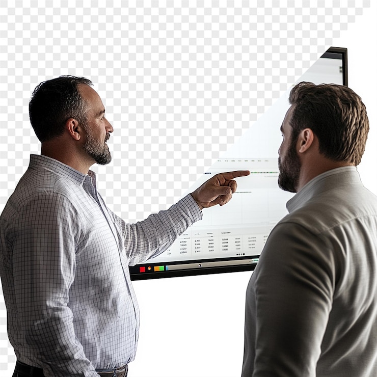 PSD two men are looking at a sign that says quot the time of 9 00 quot