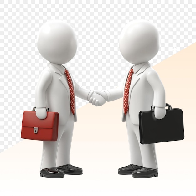 two men shaking hands with one wearing a tie and the other with the other holding a briefcase