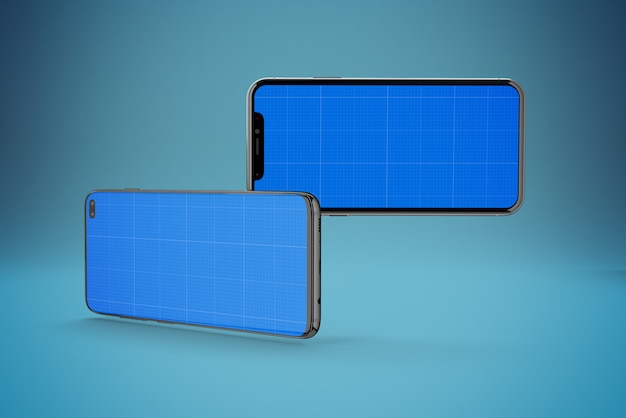 PSD two mobiles mockups