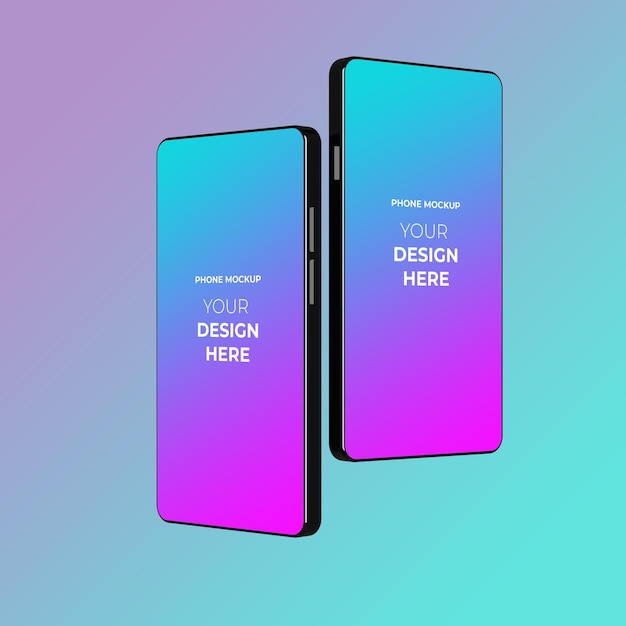 PSD two mockup phone