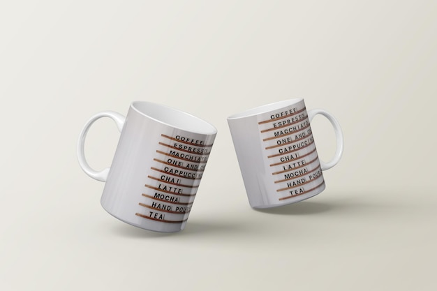 Two mug mockup