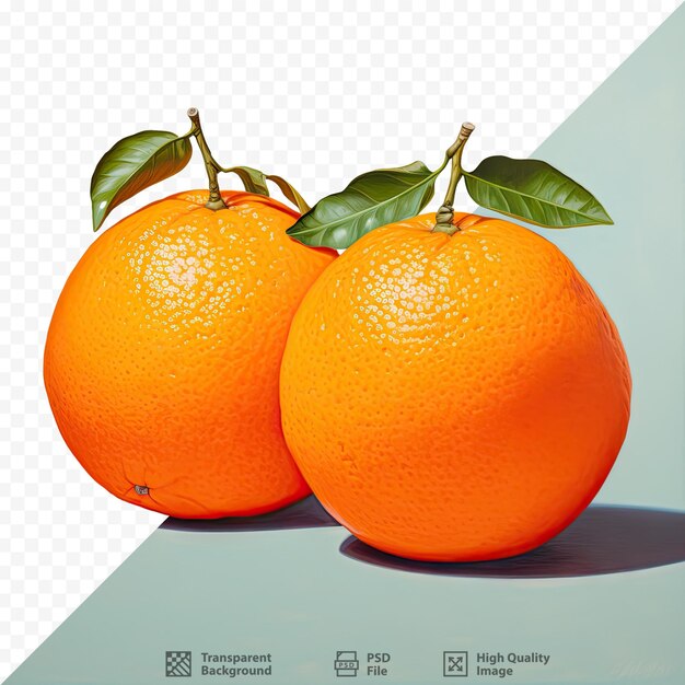 PSD two oranges with the words 