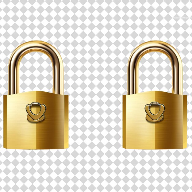 PSD two padlocks with a padlock on a checkered background