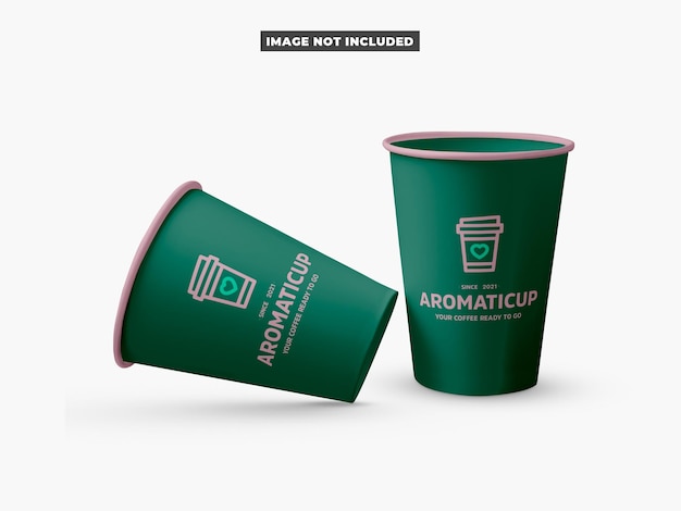 Two paper cups mockup