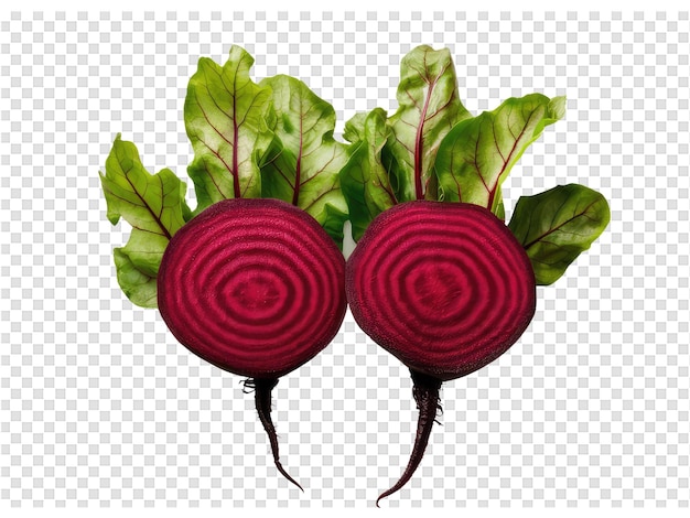 PSD two radishes with a face on their face