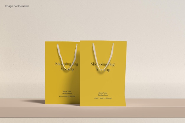 PSD due mockup di shopping bag