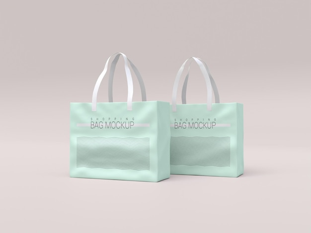 Two shopping bag mockup