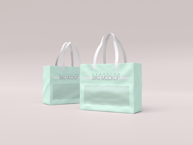 Two shopping bag mockup