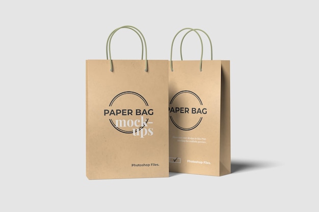 Premium PSD | Two shopping bags mockups