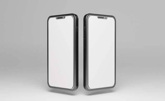 two smartphone mockup psd files