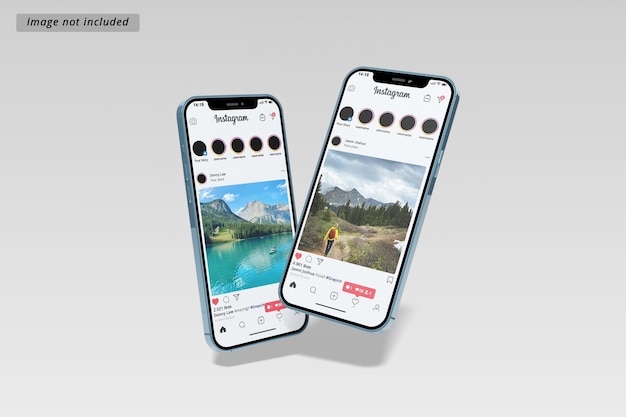 Two smartphone mockup