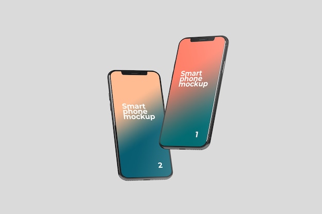 PSD two smartphone mockups