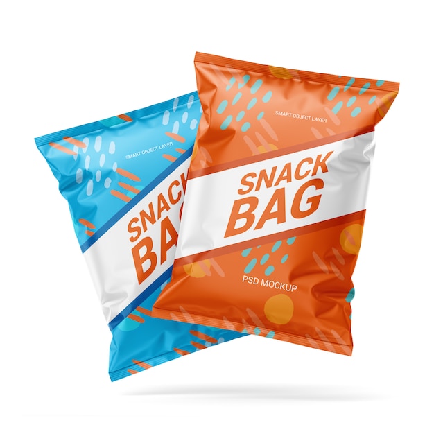 PSD two snack packaging mockup