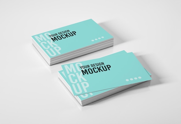 Two stacks of business cards mockup