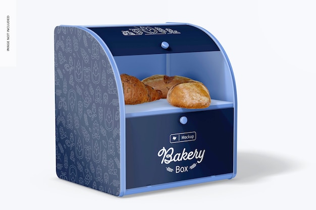 Two tier bakery box mockup, left view