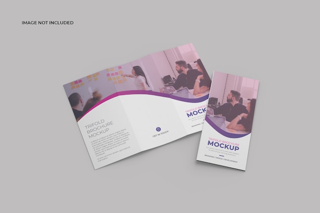 Two trifold brochure mockup