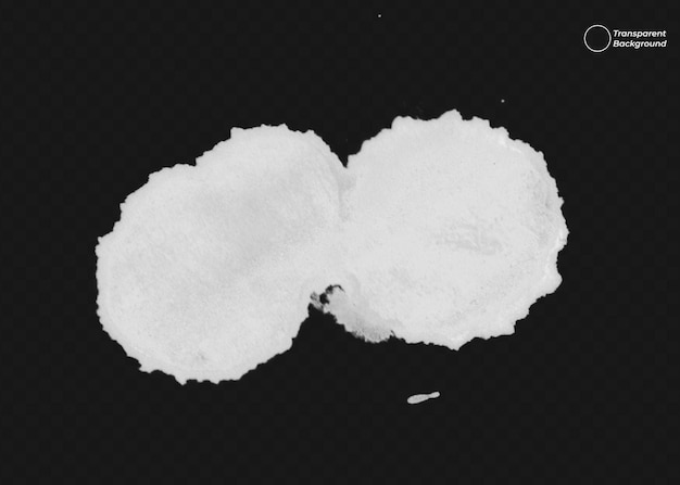 Two White Paint Splatter on a Transparent Background
