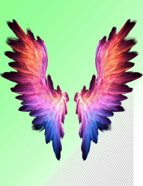 PSD Два крыла с крыльями, которые говорят крылья на них