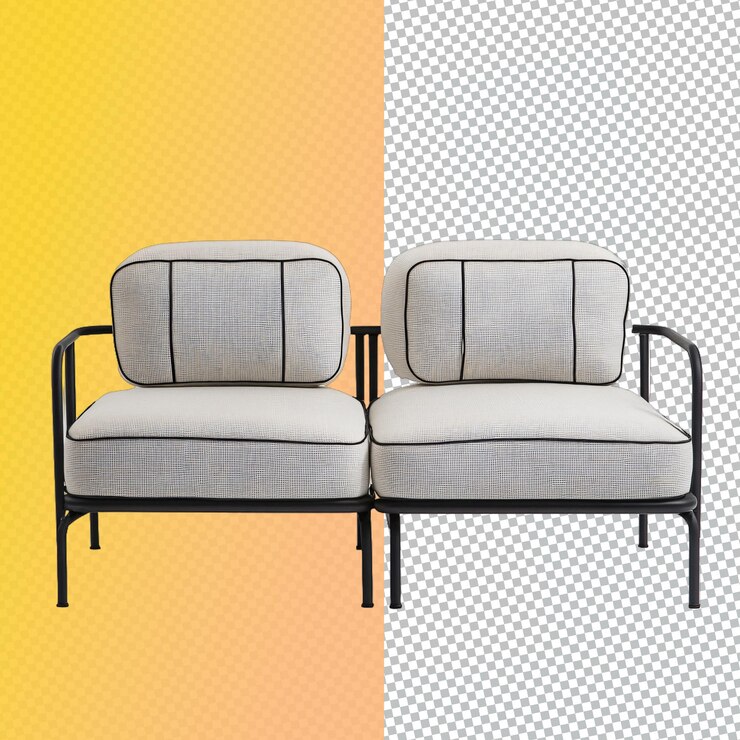 PSD twoperson sofa png background