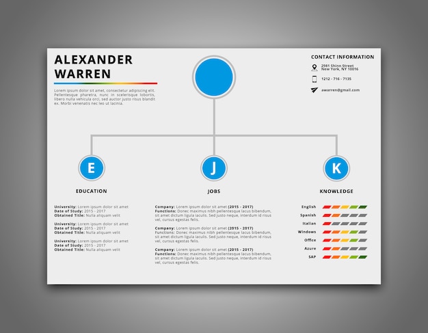 PSD twórcza makieta cv