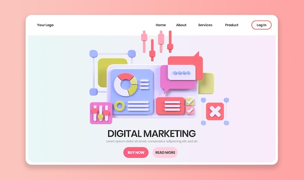 Tworzenie stron internetowych dla ilustracji koncepcji projektu UI UX Szablon strony docelowej tło pomysłu biznesowego