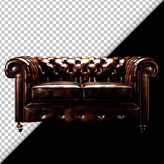 Twoseater chesterfield isolated on transparent background