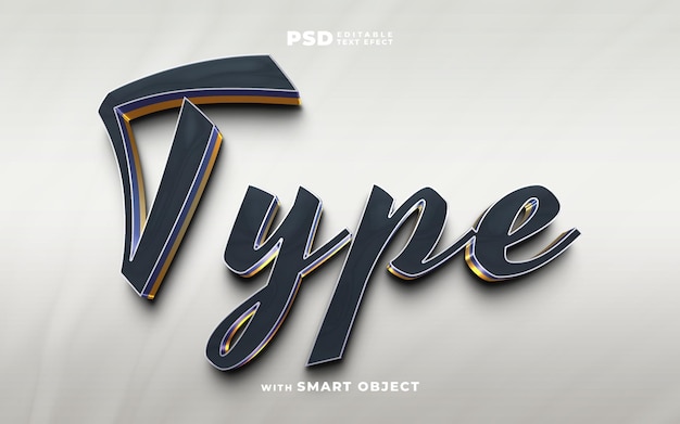 PSD typ teksteffect