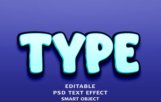 Type 3D tekst effekt design