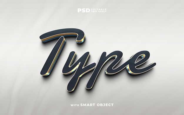 PSD type text effect