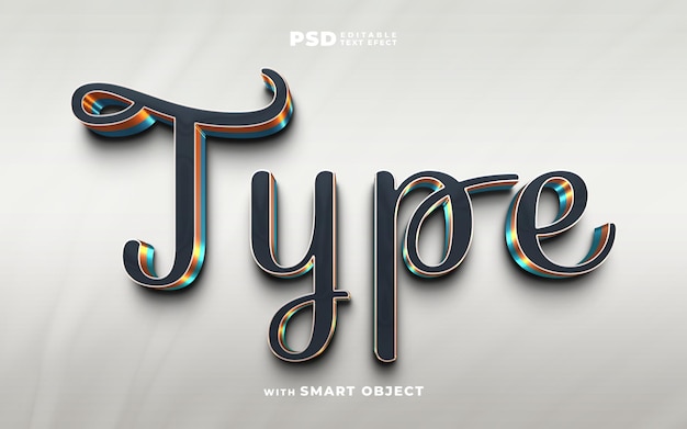 PSD type text effect