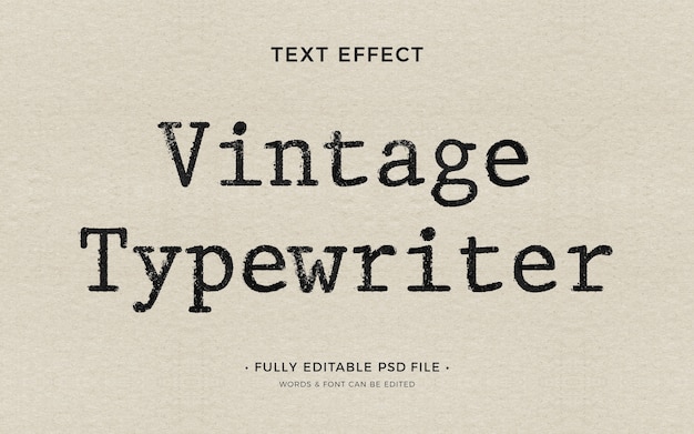 PSD typewriter text effect