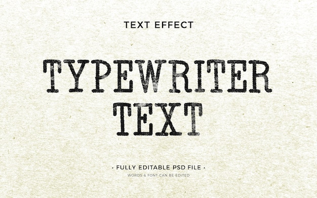 PSD typewriter text effect