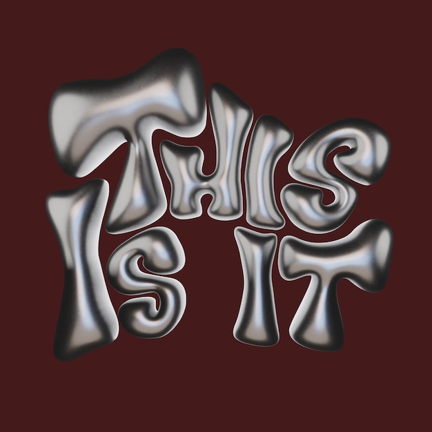 Typografia 3D renderowanie ilustracji litery