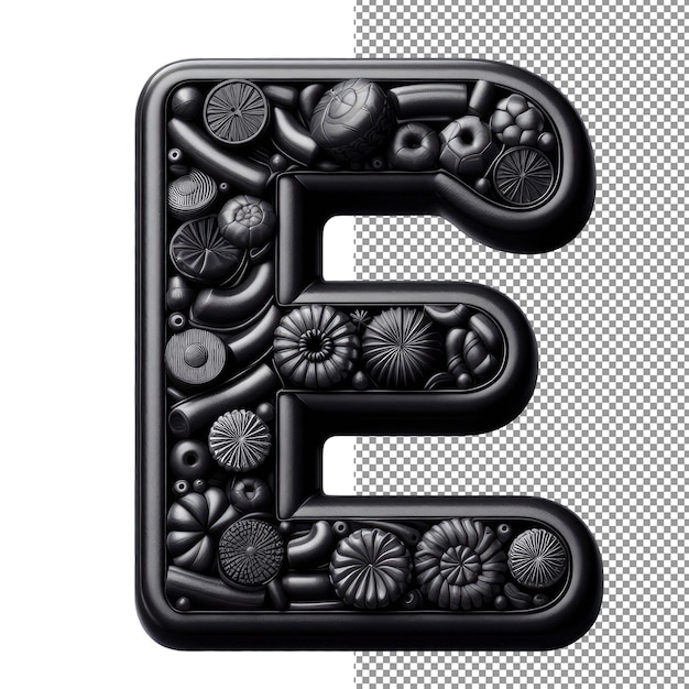 PSD typografia wymiarowa izolowana litera 3d na tle png