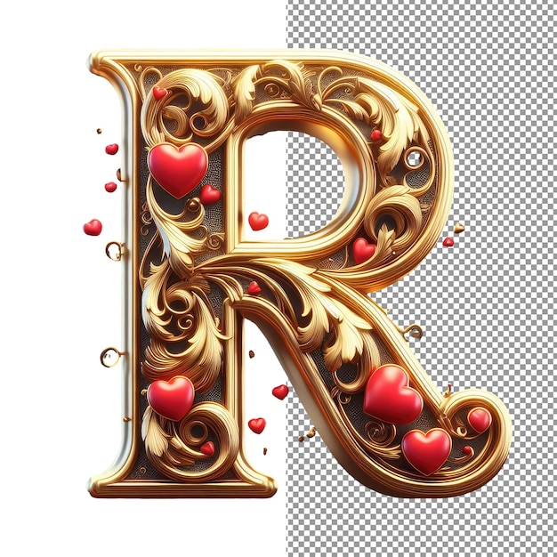 PSD typografia wymiarowa izolowana litera 3d na tle png