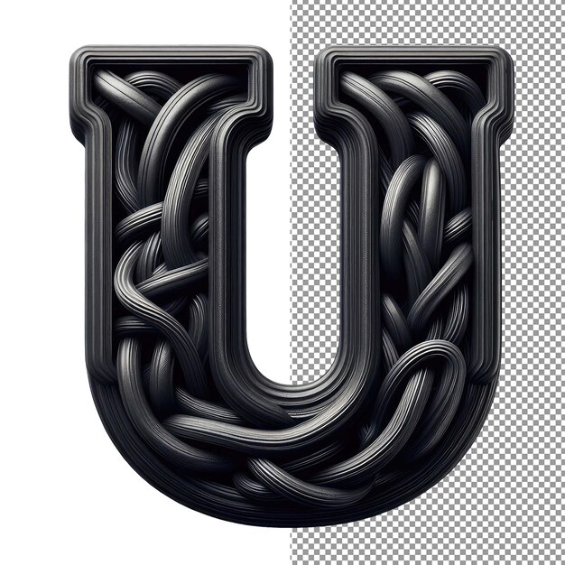 Typografia wymiarowa Izolowana litera 3D na tle PNG