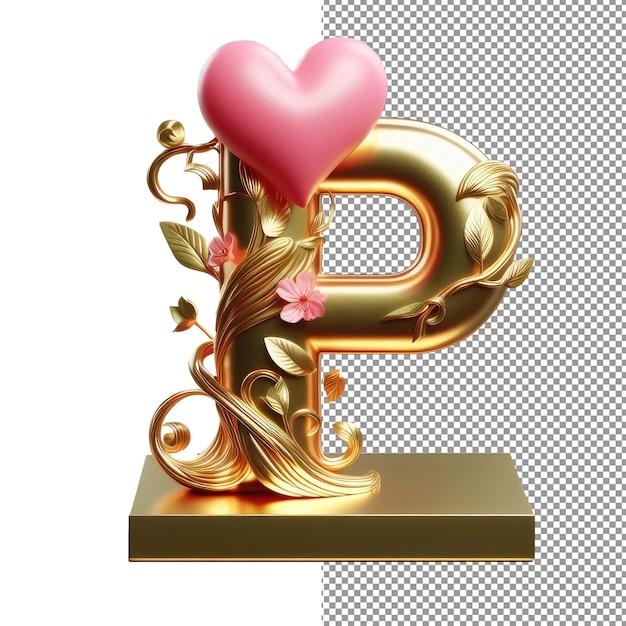 PSD typografia wymiarowa izolowana litera 3d