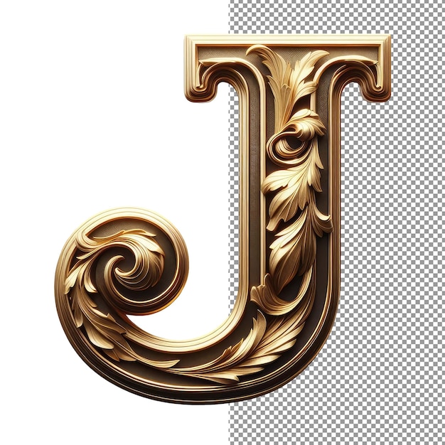 PSD typografie elegance geïsoleerde 3d-brief op png-achtergrond.