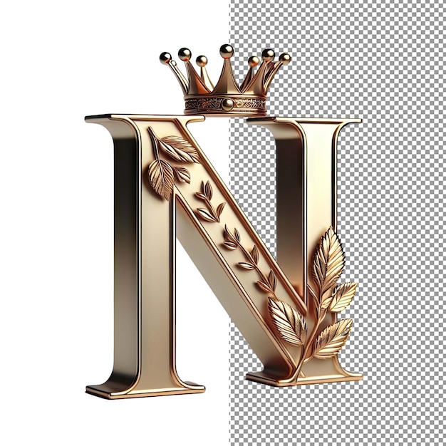 Typografie elegance geïsoleerde 3d-letter op png-achtergrond