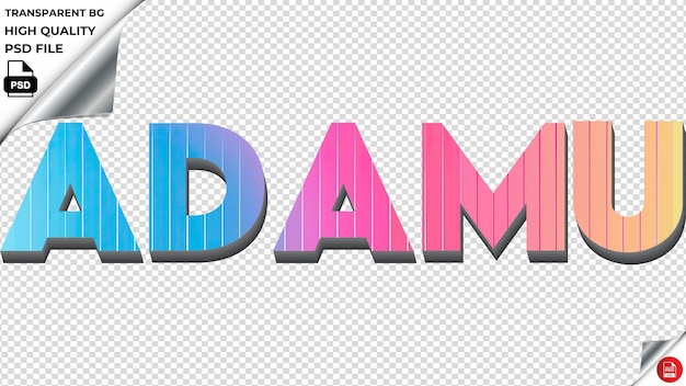 PSD typografie regenboog kleurrijke tekst textuur psd transparent adamu