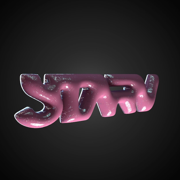 typografie rendering 3d hi res
